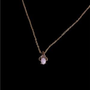 Opal Necklace Gold Tone